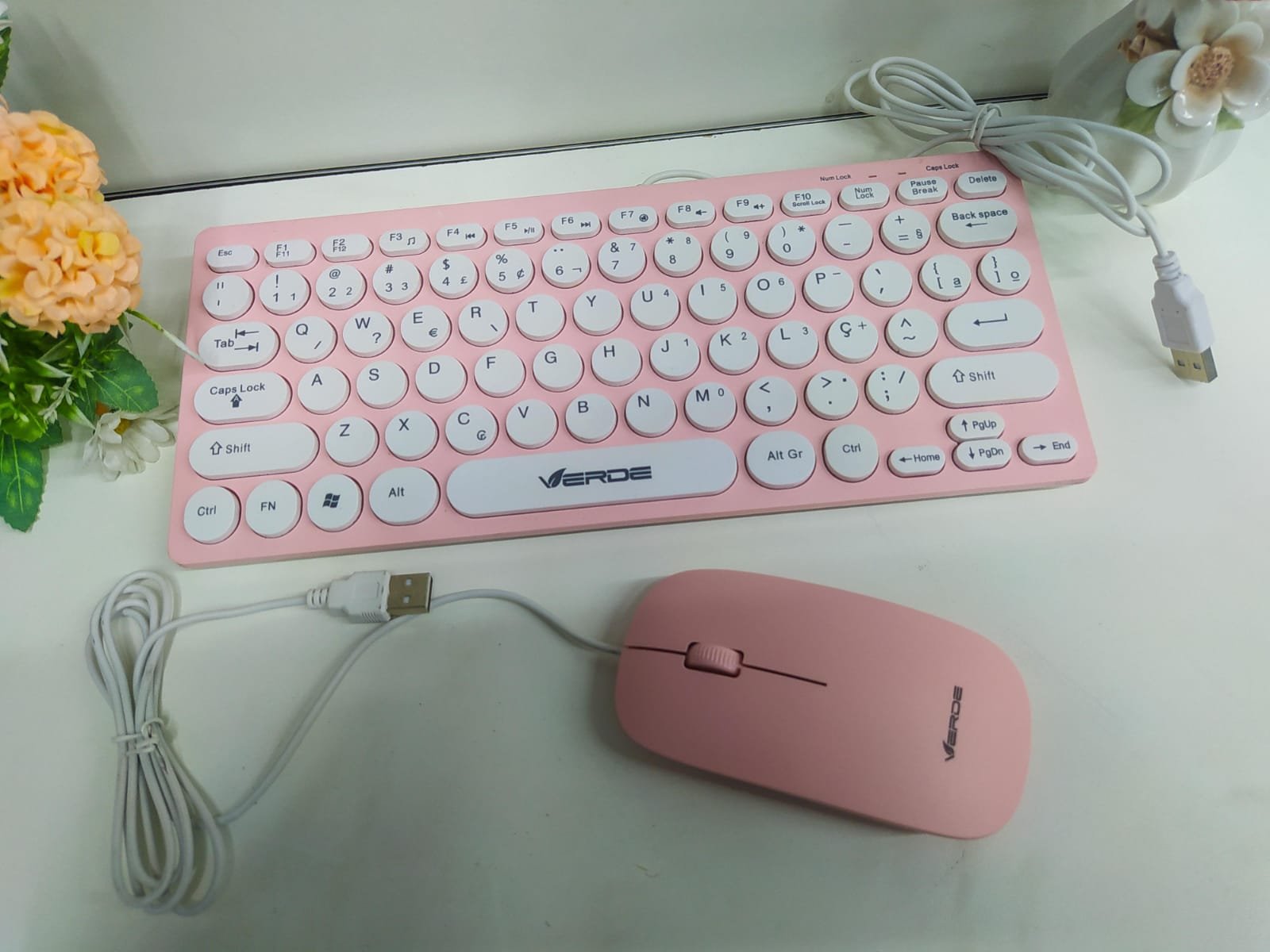 Mini Teclado E Mouse Com Fio JP-08-T -  marca VERDE - Imagem 4